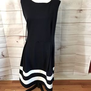 Navy & White Calvin Klein Dress